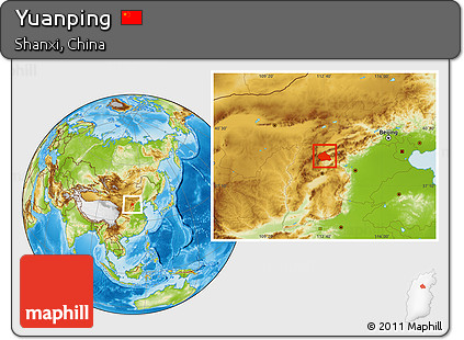 Physical Location Map of Yuanping