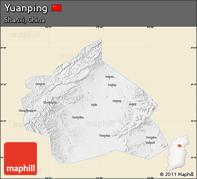 Classic Style Map of Yuanping, single color outside