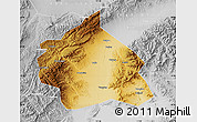 Physical Map of Yuanping, lighten, desaturated