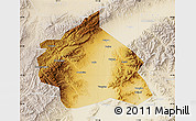 Physical Map of Yuanping, lighten