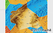 Physical Map of Yuanping, political outside