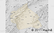 Shaded Relief Map of Yuanping, desaturated