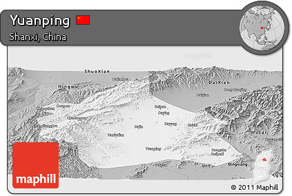 Gray Panoramic Map of Yuanping