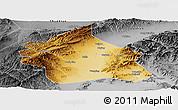 Physical Panoramic Map of Yuanping, desaturated