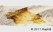 Physical Panoramic Map of Yuanping, lighten