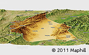 Physical Panoramic Map of Yuanping, satellite outside