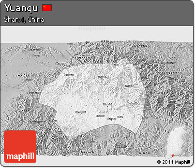 Gray 3D Map of Yuanqu