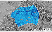 Political 3D Map of Yuanqu, desaturated