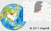 Physical Location Map of Yuanqu, highlighted country, highlighted parent region