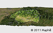 Satellite Panoramic Map of Yuanqu, darken