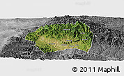 Satellite Panoramic Map of Yuanqu, desaturated