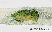 Satellite Panoramic Map of Yuanqu, lighten