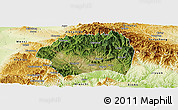 Satellite Panoramic Map of Yuanqu, physical outside
