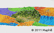 Satellite Panoramic Map of Yuanqu, political outside