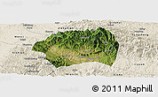 Satellite Panoramic Map of Yuanqu, shaded relief outside