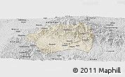 Shaded Relief Panoramic Map of Yuanqu, desaturated