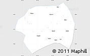 Silver Style Simple Map of Yuanqu, single color outside