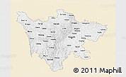 Classic Style 3D Map of Sichuan, single color outside
