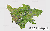 Satellite 3D Map of Sichuan, cropped outside
