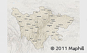 Shaded Relief 3D Map of Sichuan, lighten