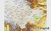 Shaded Relief 3D Map of Sichuan, physical outside