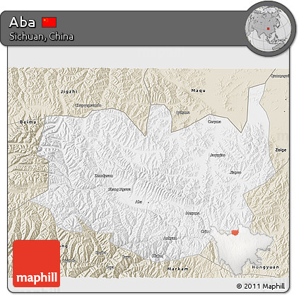 Classic Style 3D Map of Aba