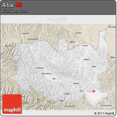 Classic Style 3D Map of Aba