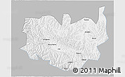 Gray 3D Map of Aba, single color outside