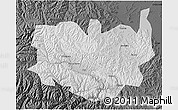 Physical 3D Map of Aba, darken