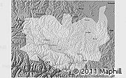 Physical 3D Map of Aba, darken, semi-desaturated