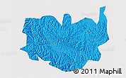 Political 3D Map of Aba, cropped outside