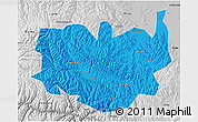 Political 3D Map of Aba, physical outside
