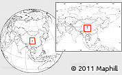 Blank Location Map of Aba, within the entire country