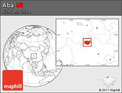 Blank Location Map of Aba