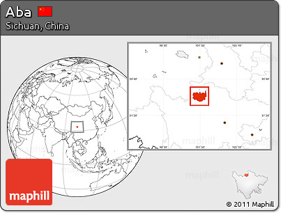 Blank Location Map of Aba