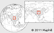Blank Location Map of Aba, highlighted country, within the entire country