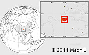 Blank Location Map of Aba, highlighted country