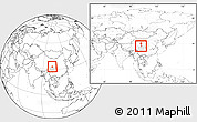 Blank Location Map of Aba, highlighted parent region, within the entire country