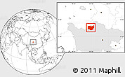 Blank Location Map of Aba, highlighted parent region