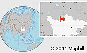 Gray Location Map of Aba, highlighted parent region