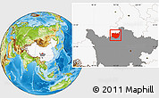 Physical Location Map of Aba, highlighted country, highlighted parent region