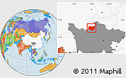 Political Location Map of Aba, highlighted country, highlighted parent region