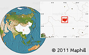 Satellite Location Map of Aba, highlighted country