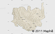 Shaded Relief Map of Aba, single color outside