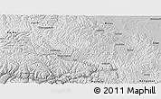 Physical Panoramic Map of Aba, desaturated