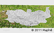 Physical Panoramic Map of Aba, satellite outside