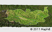 Satellite Panoramic Map of Aba, darken