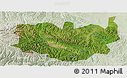 Satellite Panoramic Map of Aba, lighten