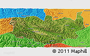 Satellite Panoramic Map of Aba, political outside