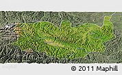 Satellite Panoramic Map of Aba, semi-desaturated